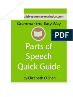 Parts of Speech Quick Guide