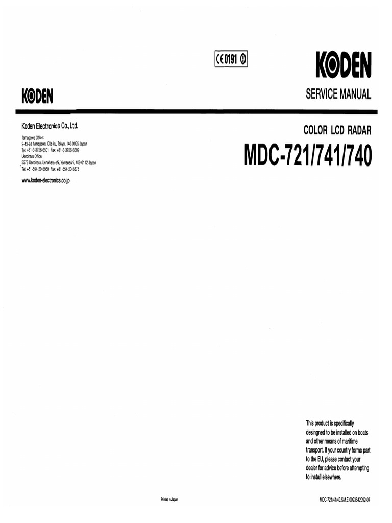 MDC-721 741 740 Sme | PDF