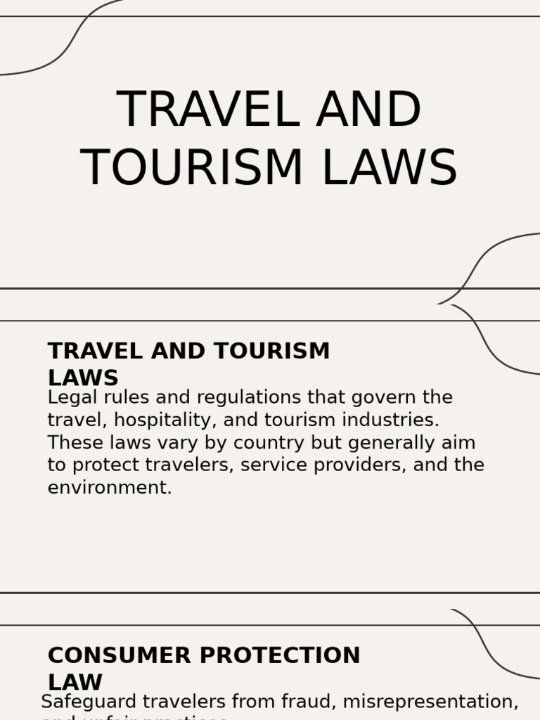 Travel and Tourism Law Overview | PDF | Travel Visa | Occupational ...