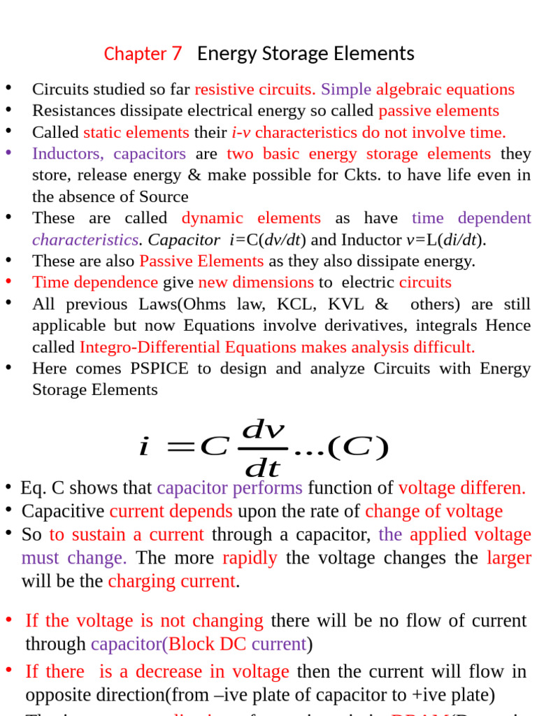 Chapter 7 Energy Storage | PDF | Capacitor | Electrical Network