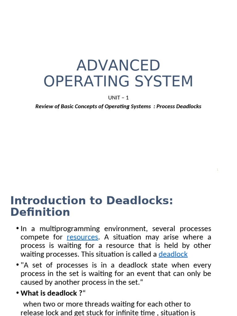Understanding Process Deadlocks in OS | PDF | Computing | Concurrency ...
