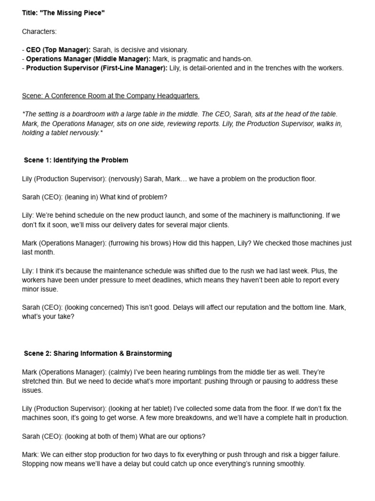 Production Delay Resolution Strategy | PDF | Business