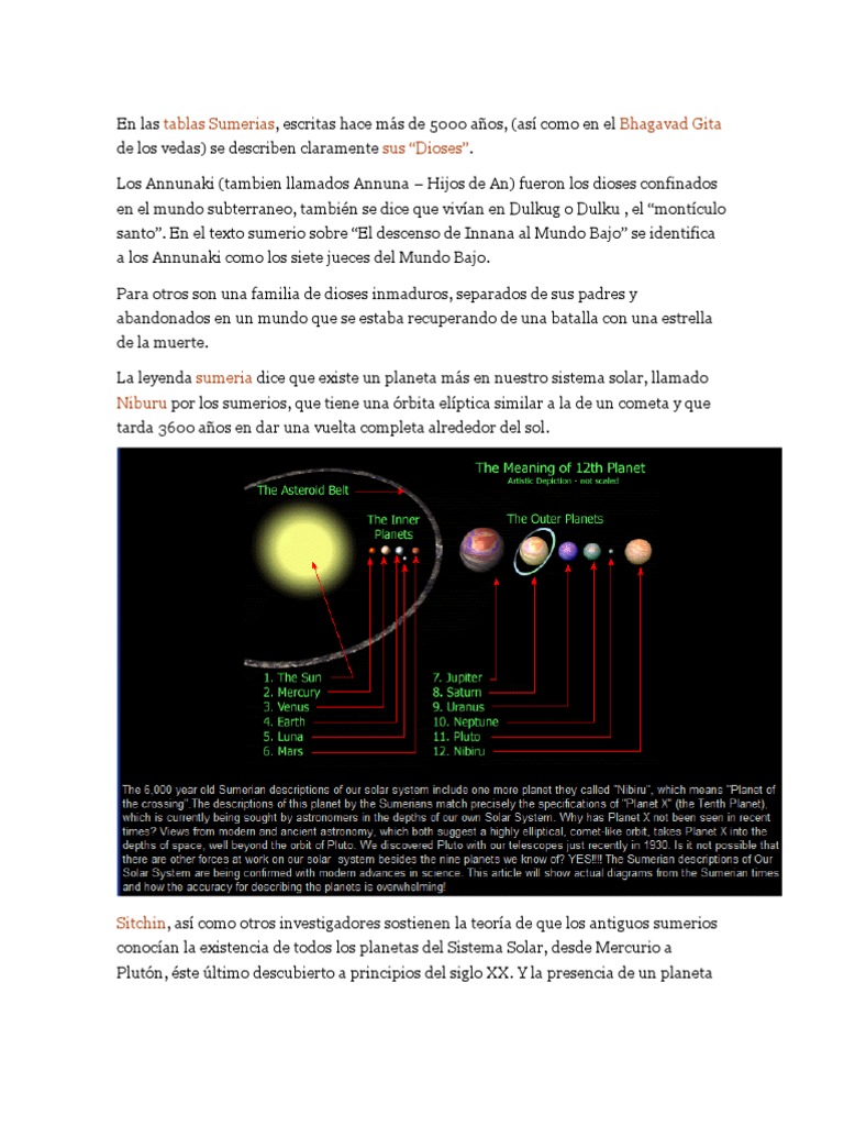 En Las Tablas Sumerias PDF Sumeria Plutón