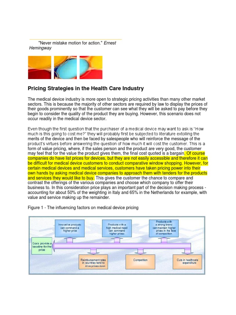 Medical Device Pricing Strategies PDF Strategic Management Ct Scan