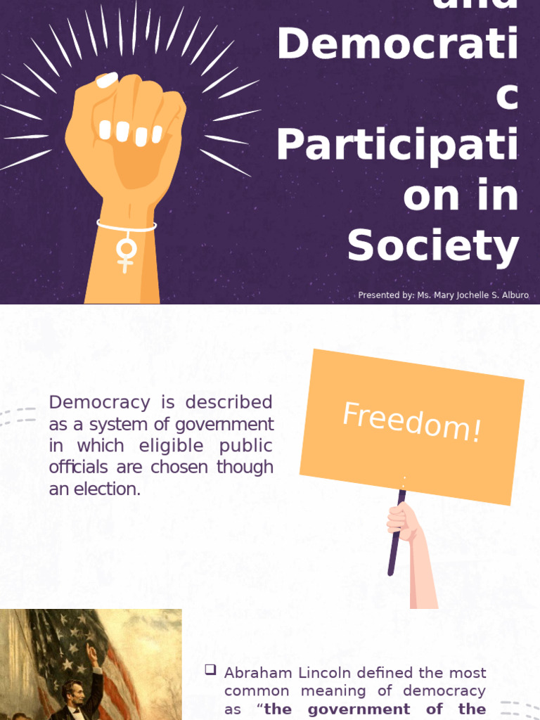 Module 9 - Democracy and Democratic Participation in Society | PDF ...