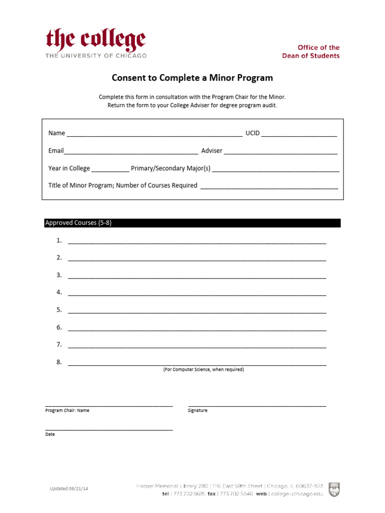 Consent Minor Program | PDF