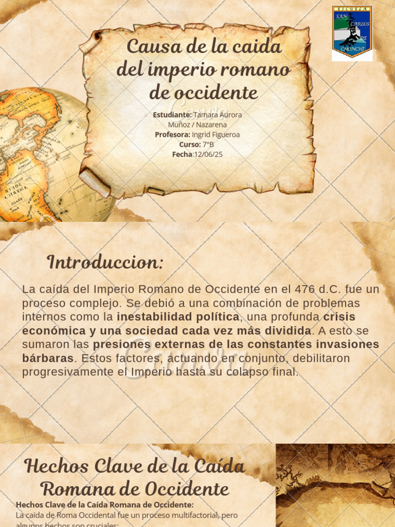 Causa de La Caida Del Imperio Romano de Occidente | PDF | imperio ...