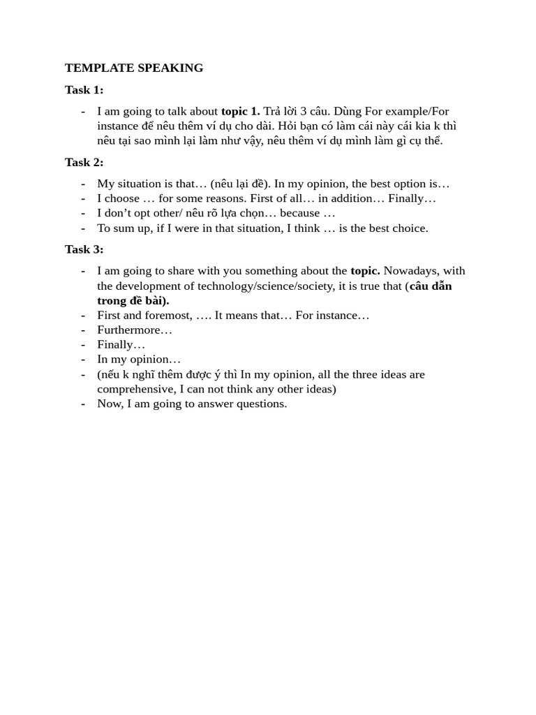 Template for Effective Speaking | PDF