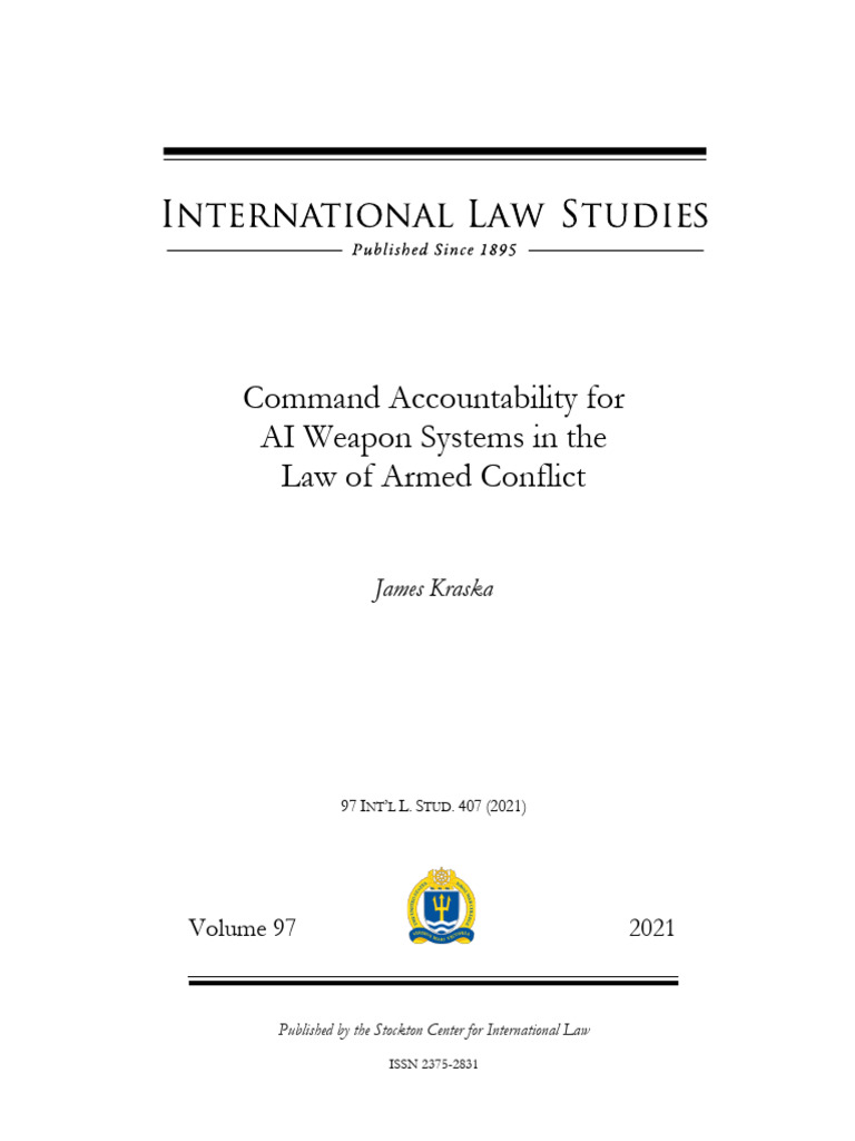 AI Weapon Systems and Command Accountability | PDF | Artificial ...