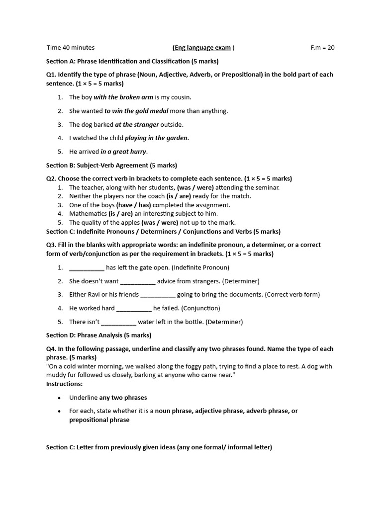 English Language Exam Practice Guide | PDF