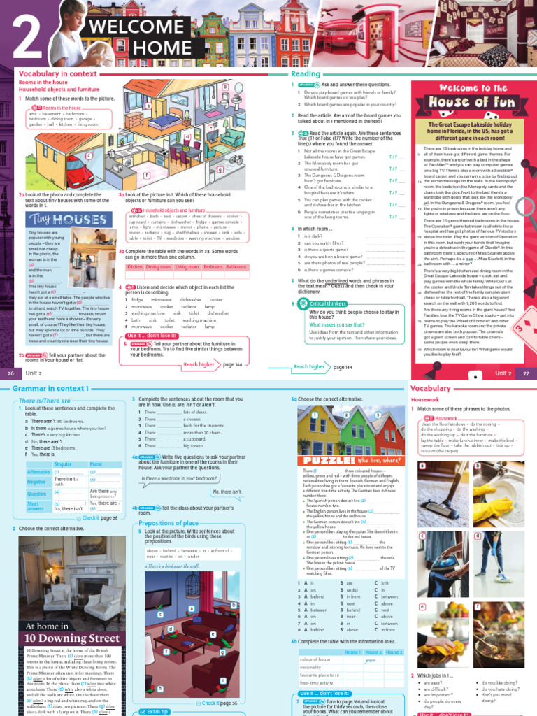 Rooms and Furniture in a House | PDF | Room