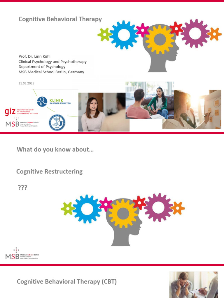 Overview of Cognitive Behavioral Therapy | PDF | Cognitive Behavioral ...