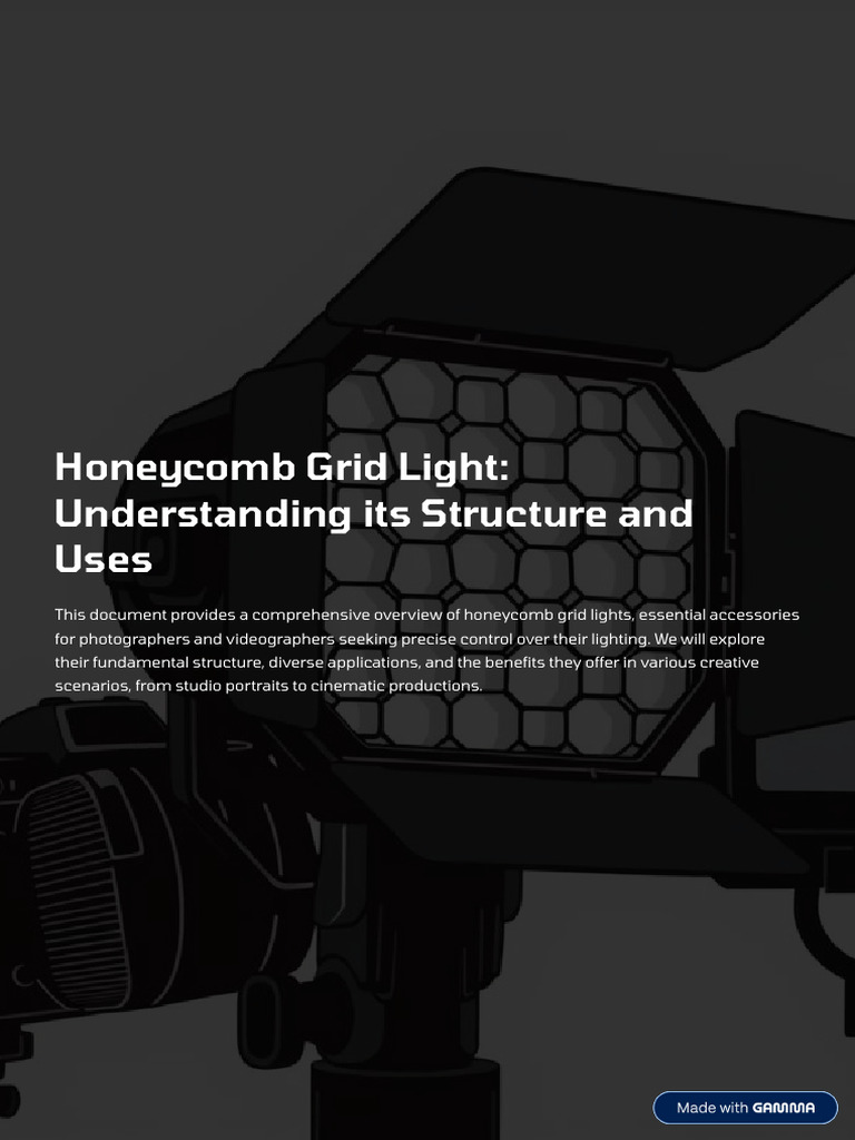 Honeycomb Grid Lighting Explained | PDF | Lighting | Cinematography