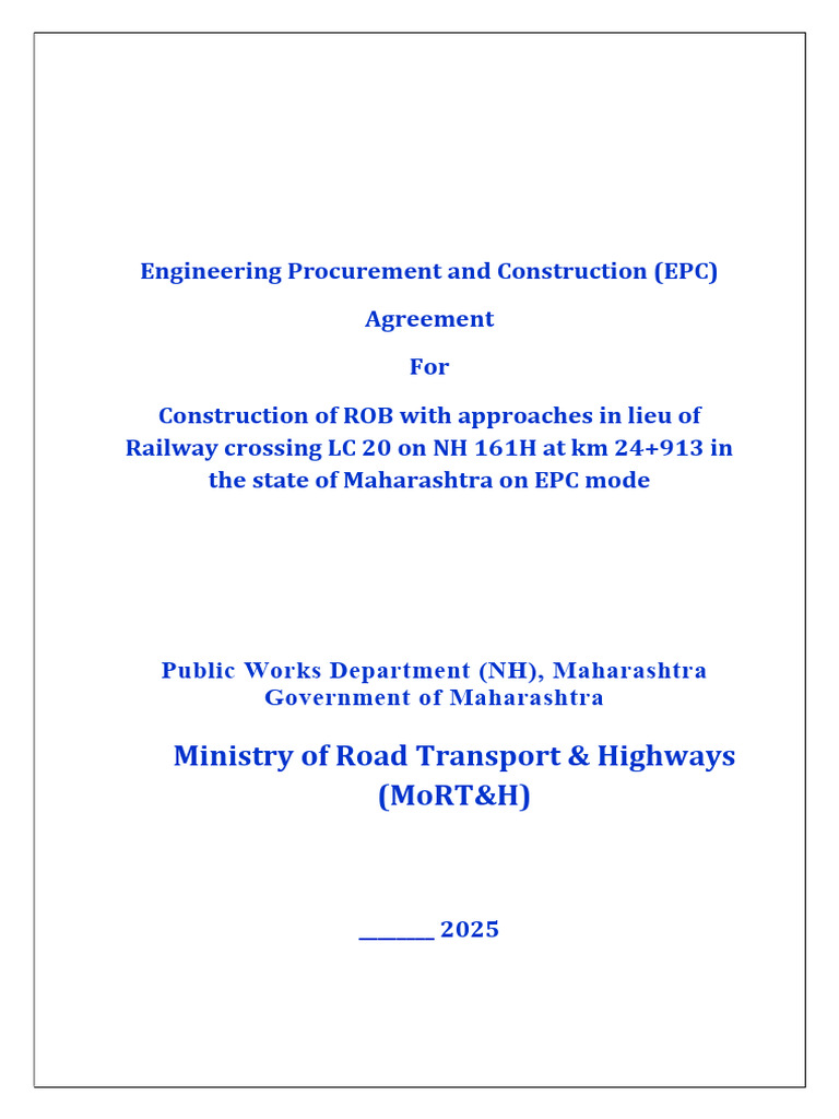 EPC Agreement for ROB Construction | PDF | Taxes | Indemnity