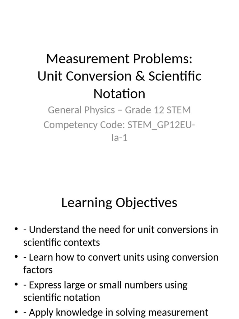 Unit Conversion & Scientific Notation Guide | PDF