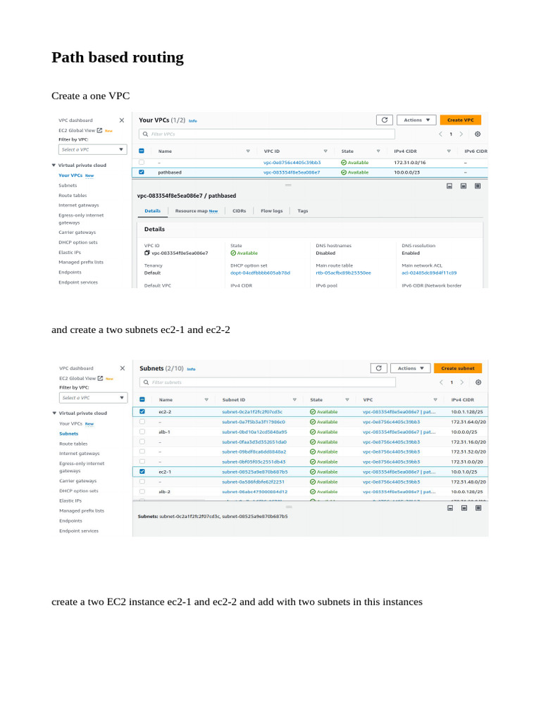 Path-Based Routing with EC2 Setup | PDF
