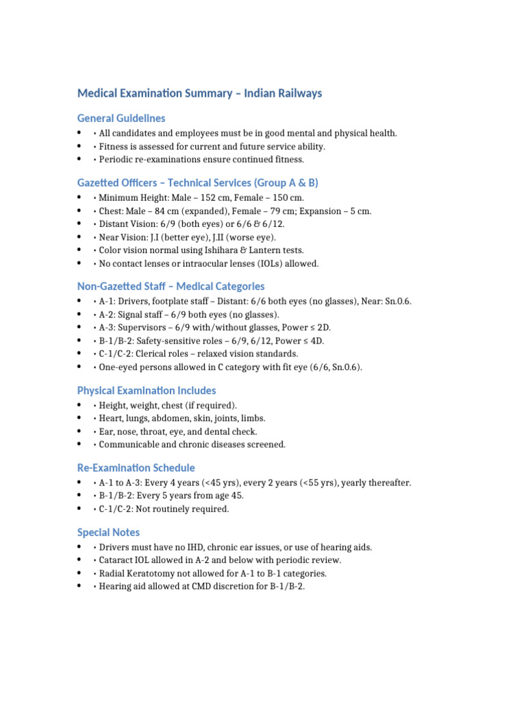 IRMM Medical Examination Quick Reference | PDF