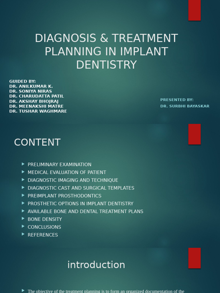 Implant Dentistry Diagnosis & Treatment Guide | PDF | Dental Implant ...