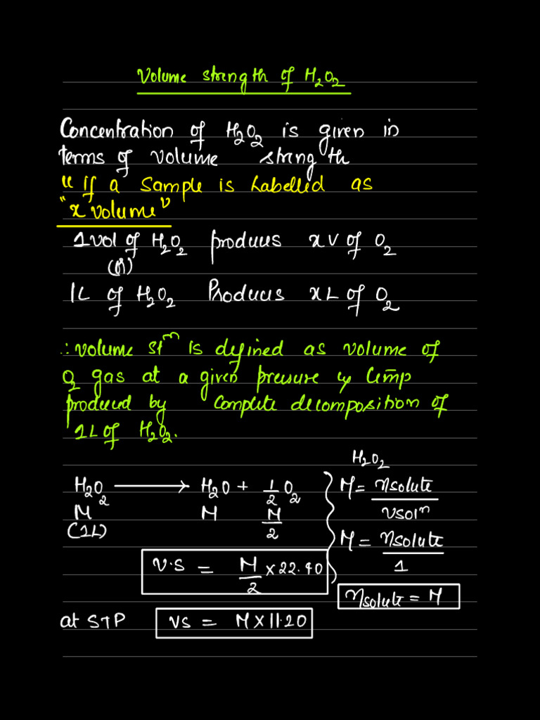 Volume Strength and Composition of Oleum | PDF | Physical Chemistry ...