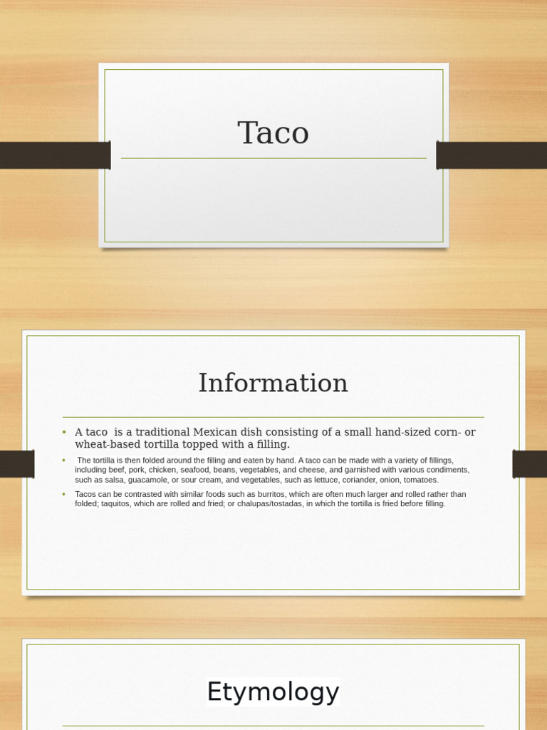 Taco Spanish | PDF