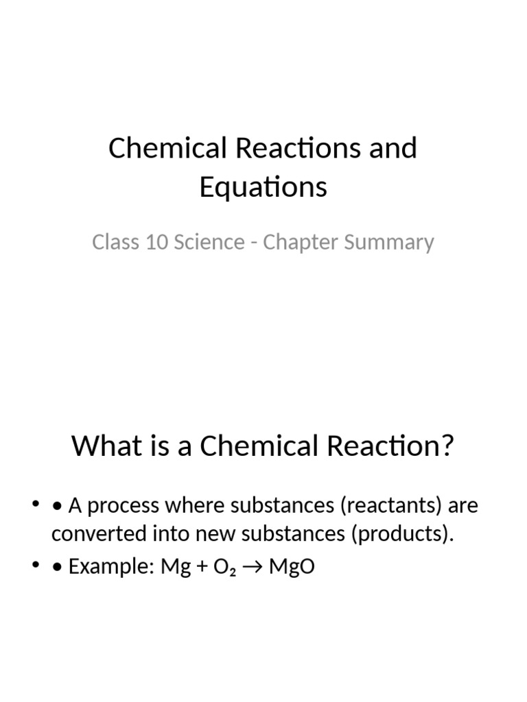 Chemical Reactions: Types and Examples | PDF | Redox | Chemical Reactions