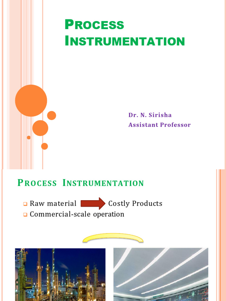 Unit - I (1) Process Isntrumentation NS | PDF | Sensor | Instrumentation