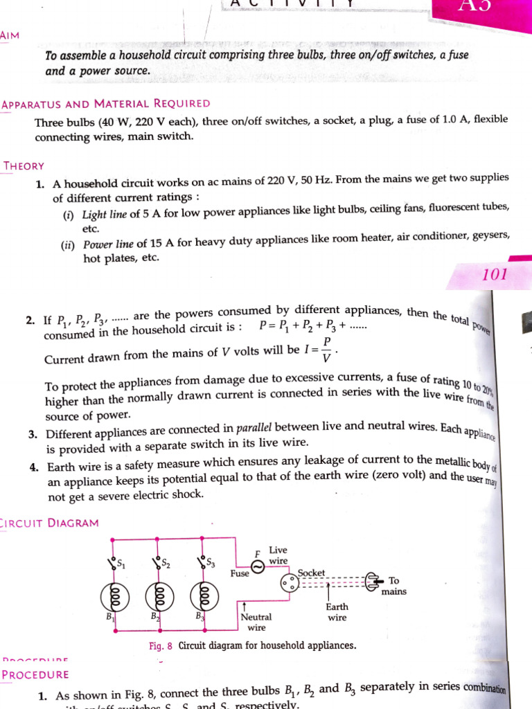 Household Circuit Assembly Guide | PDF | Mains Electricity | Fuse ...
