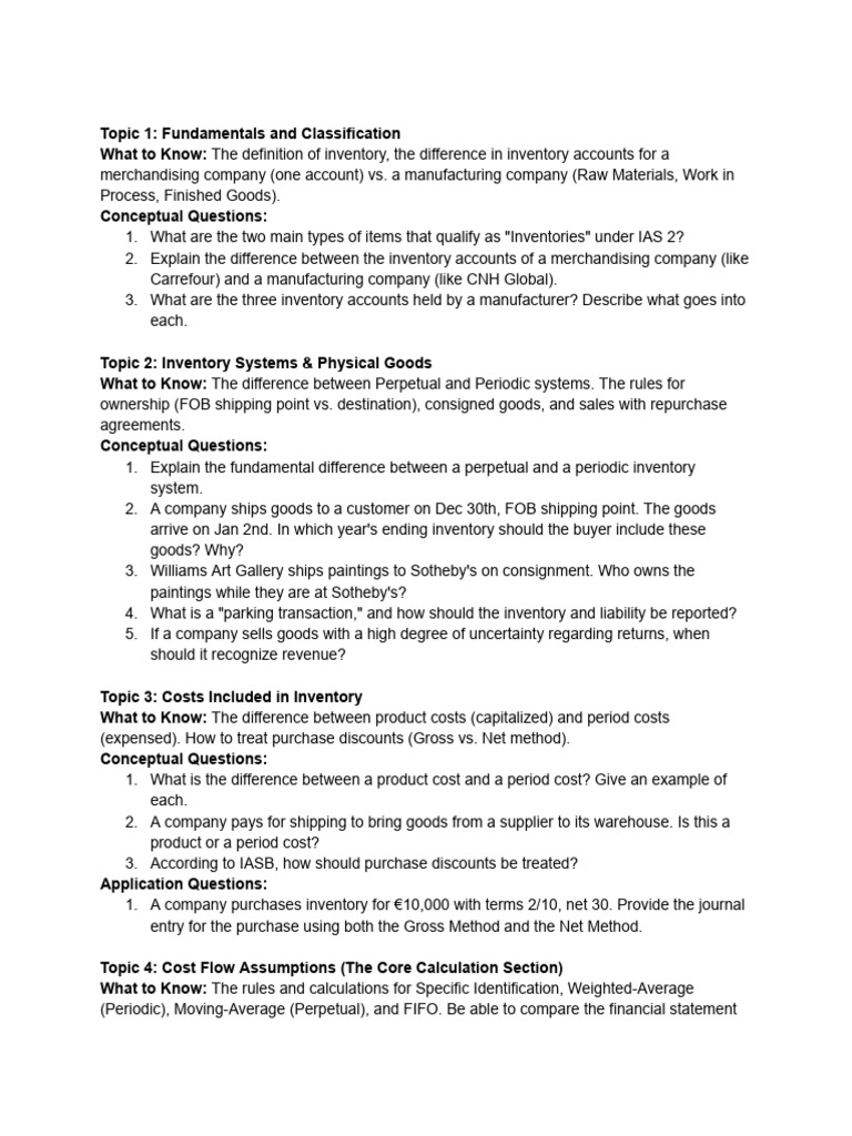 Inventory Management: Key Concepts & Methods | PDF | Cost Of Goods Sold ...
