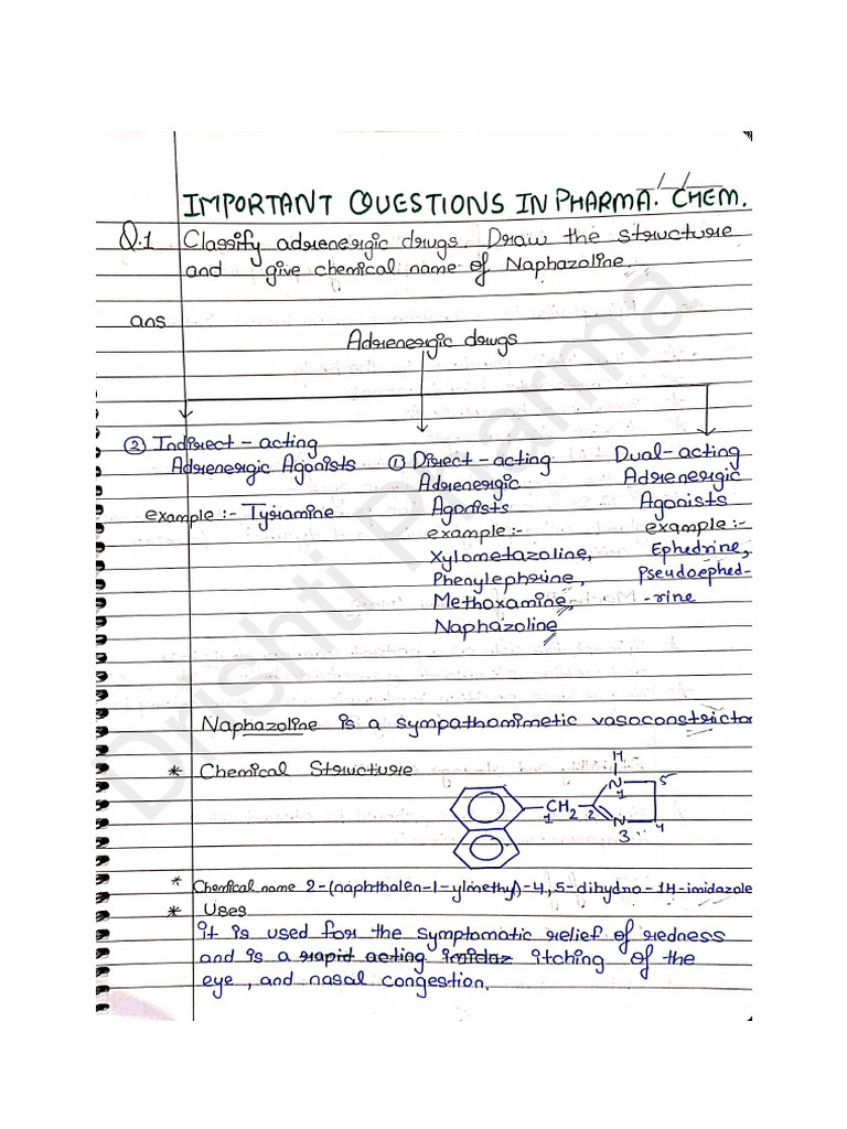 Pharmaceutical Chemistry Notes PDF | PDF | You Tube
