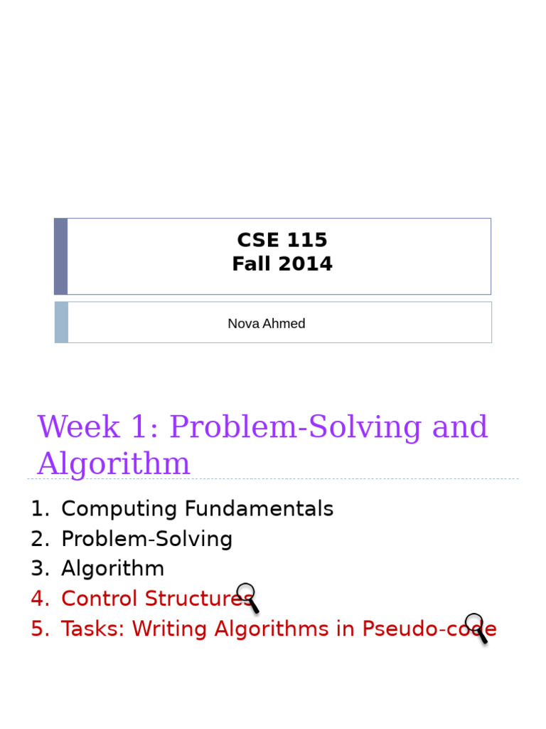 Problem-Solving and Algorithms Overview | PDF | Computer Program ...