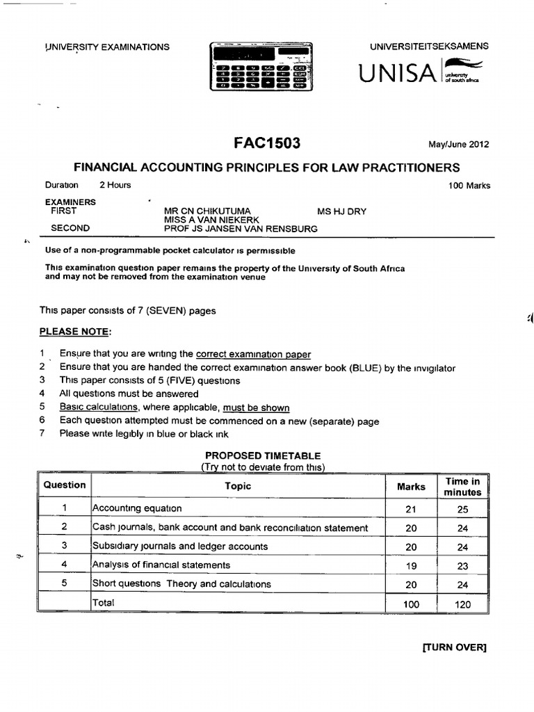 Fac1503 2012 6 e 1 | PDF