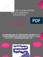 Ambitos de Evaluacion en Los Centros