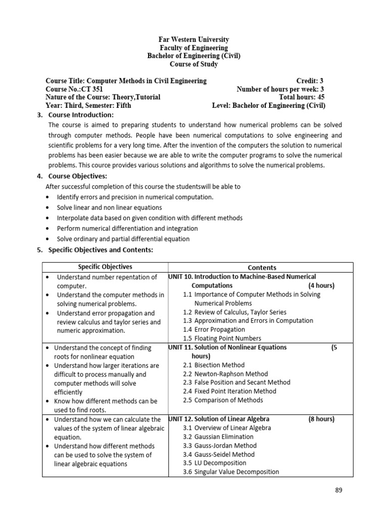 Computer Methods in Civil Engineering | PDF | Water Purification ...