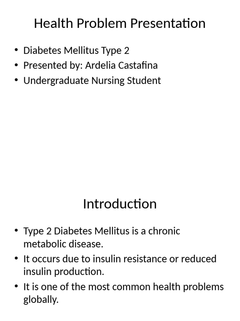 Health Problem Presentation by Ardelia | PDF