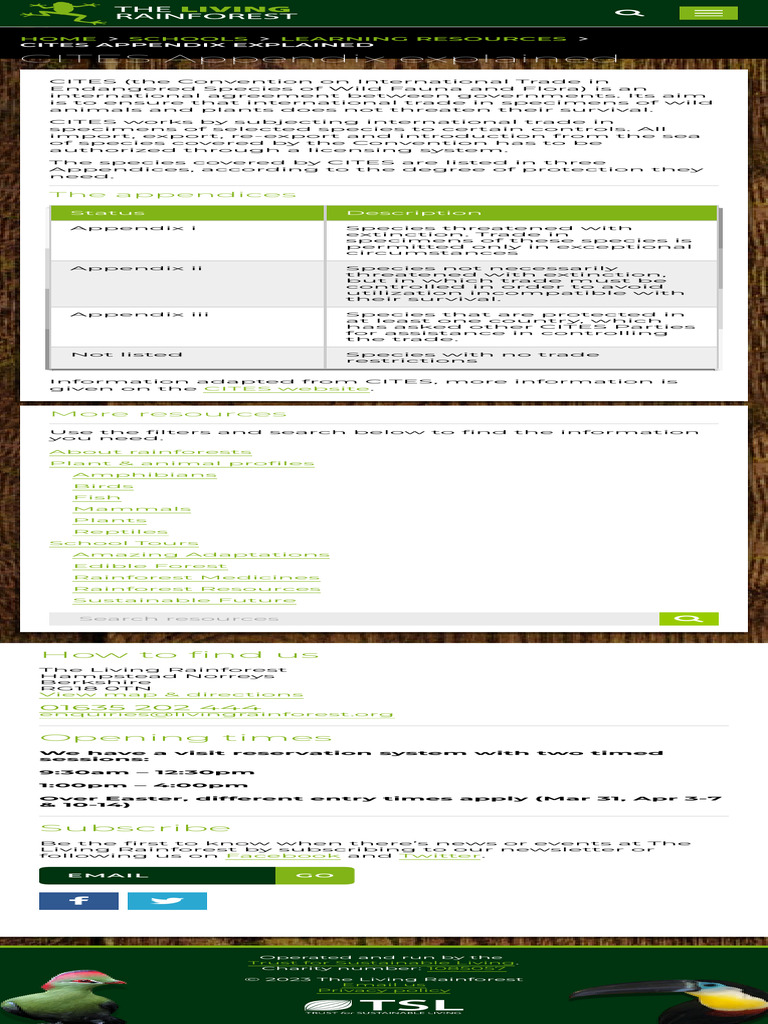 Understanding CITES Appendices | PDF | Cites | Natural Environment