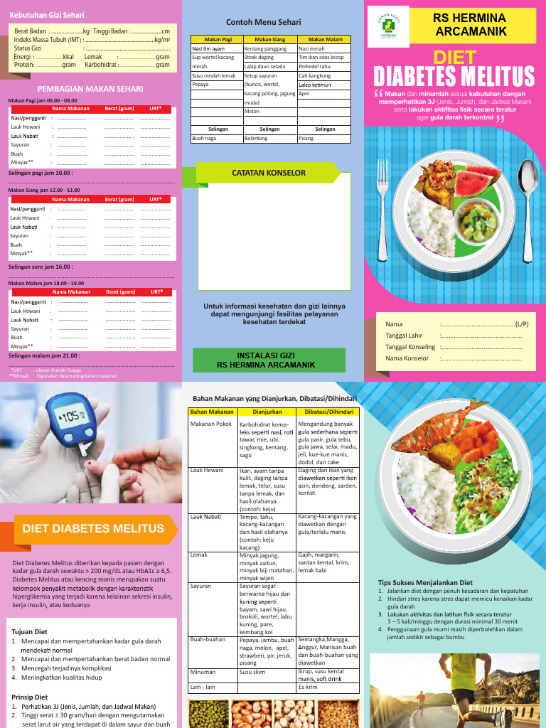 Menu Diet Sehat untuk Diabetes Melitus | PDF