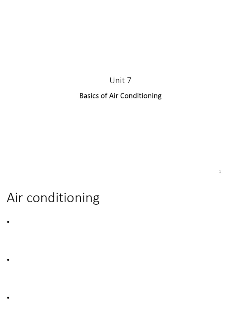 Air Conditioning: Basics and Benefits | PDF | Humidity | Air Conditioning