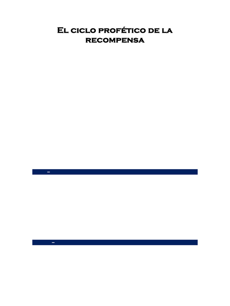 Ciclo Profético de Recompensa y Fe | PDF | Libro de rut | Jacob
