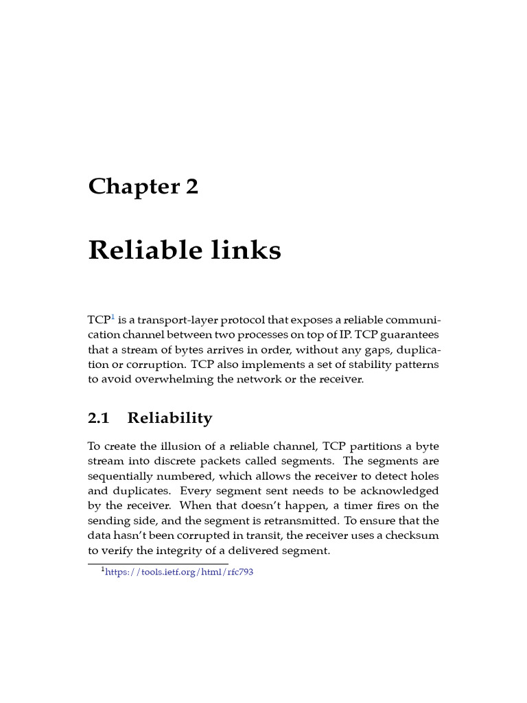 Understanding TCP Reliability and Control | PDF | Transmission Control ...