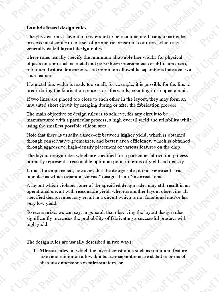 1.6 Lambda Based Design Rules 20240820 | PDF | Mosfet | Semiconductor ...