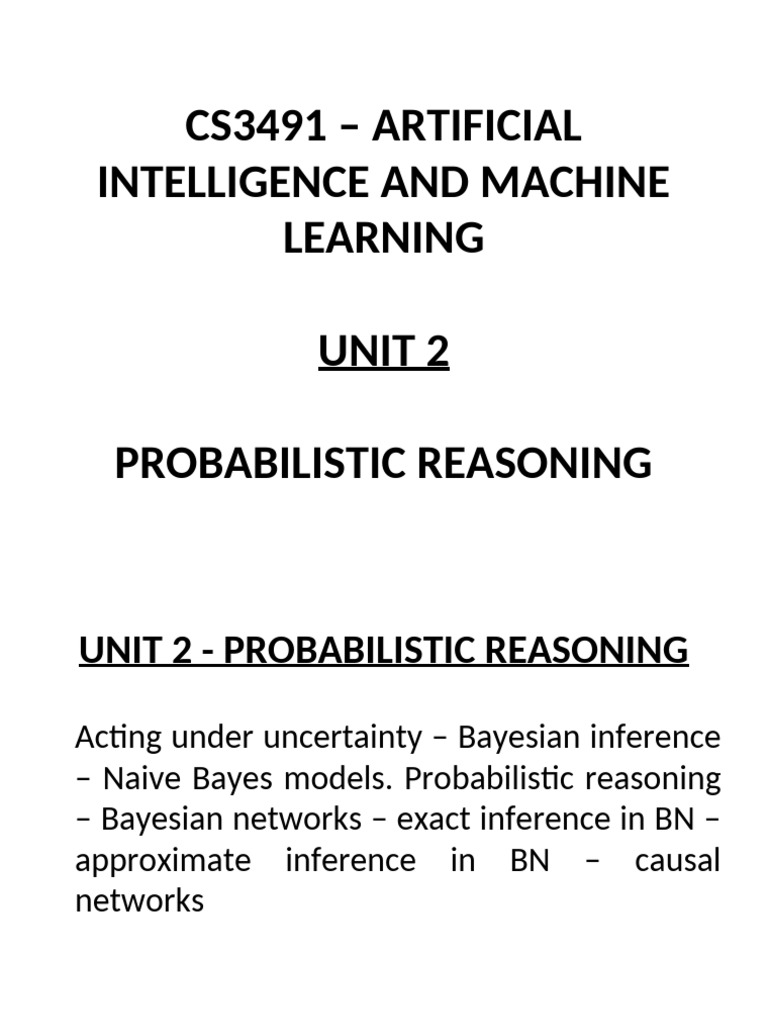 Probabilistic Reasoning in AI | PDF | Bayesian Network | Applied ...