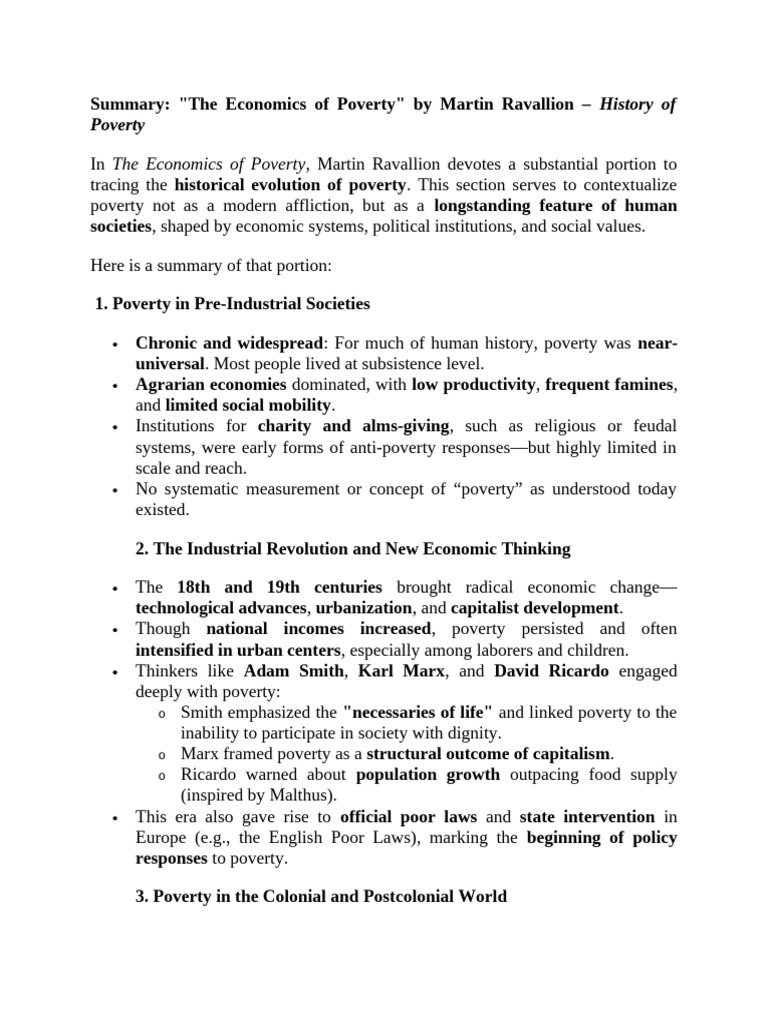 History and Evolution of Poverty | PDF | Poverty | Poverty & Homelessness