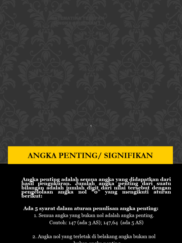 Aturan Angka Signifikan dalam Pengukuran | PDF