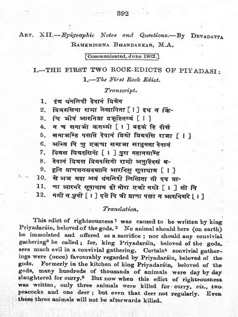 1904 The First Two Rock-Edicts of Piyadasi and The Ajivikas DR ...
