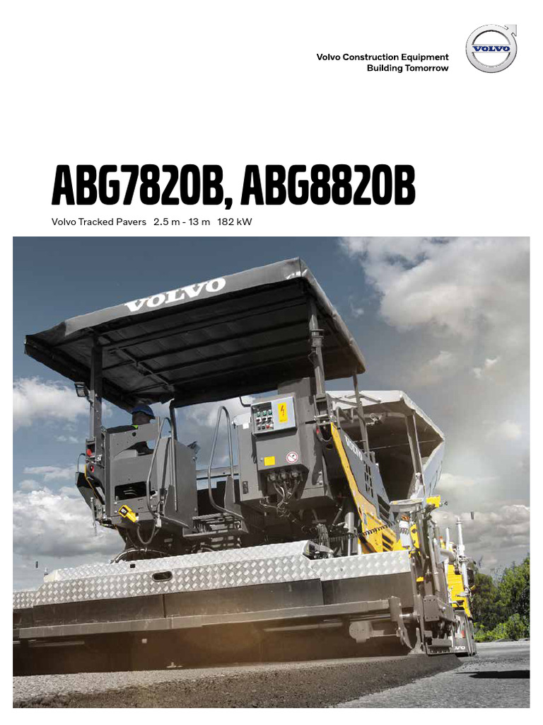 Volvo ABG7820B Tracked Paver Overview | PDF | Road Surface | Road