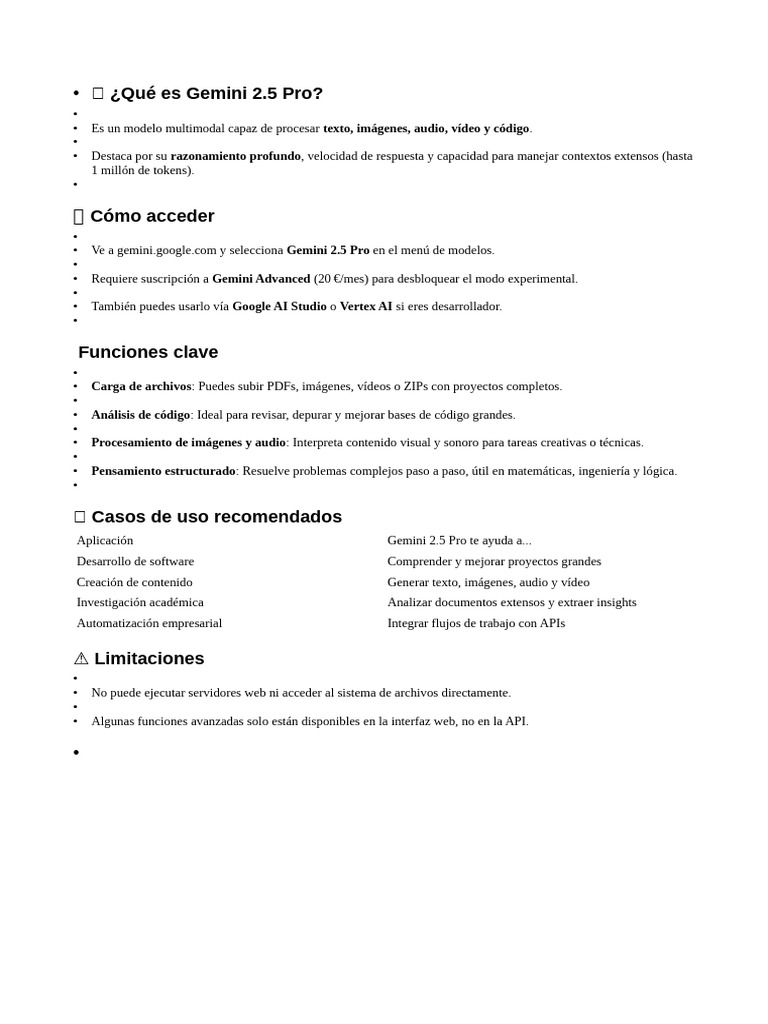 Manual de Gemini 2.5 Pro PDF | PDF