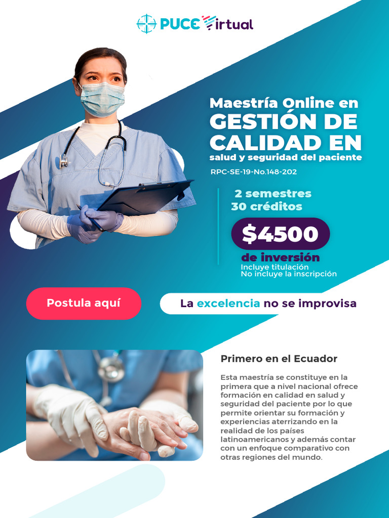 Maestría Online en Calidad y Seguridad Sanitaria | PDF | Seguridad del ...
