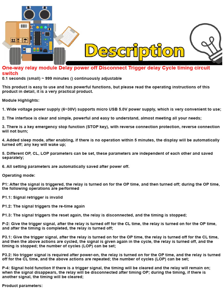 Automation Cycle Delay Timer Switch | PDF | Power Supply | Relay
