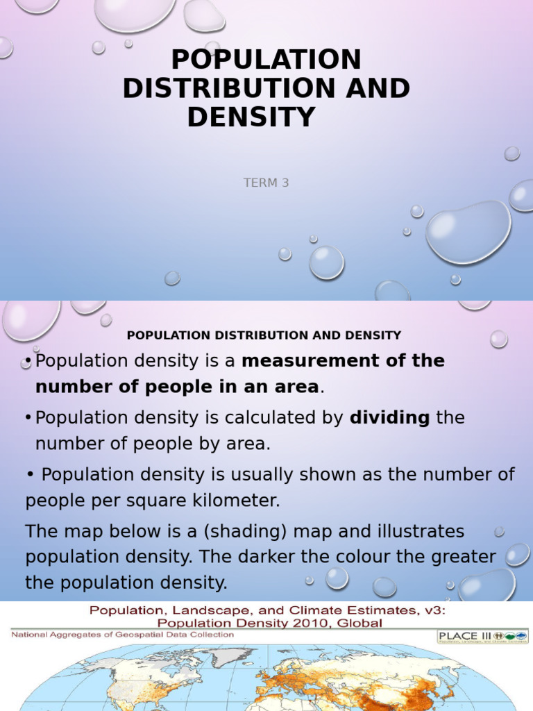Population Density and Distribution Overview | PDF