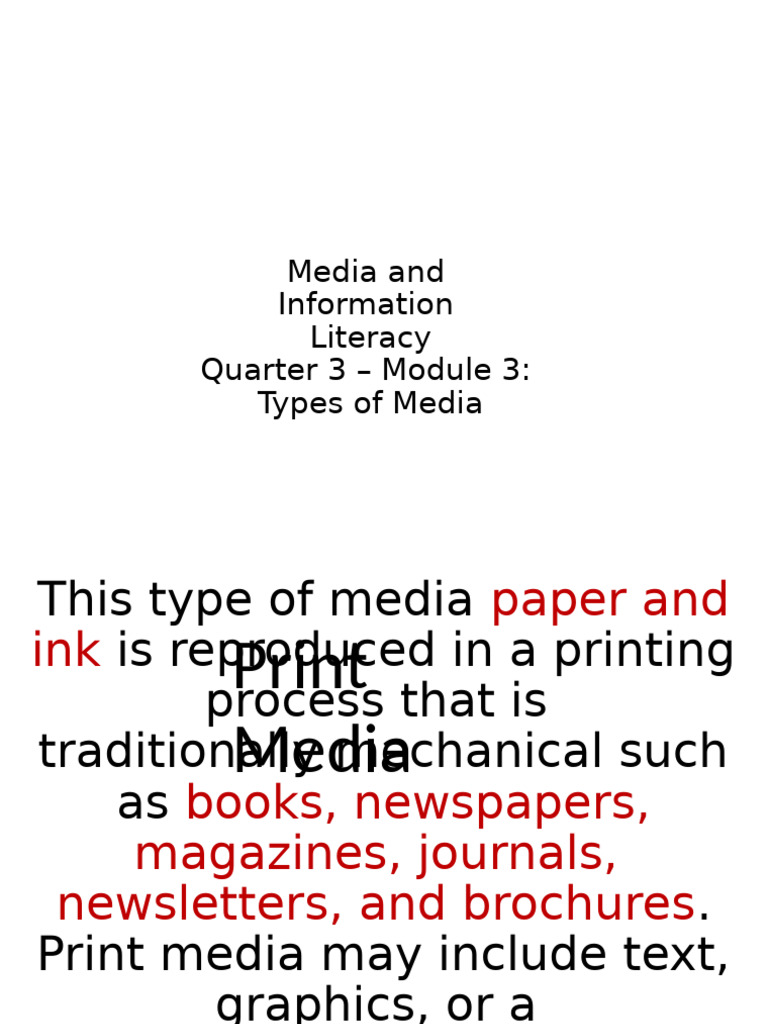 Understanding Types of Media | PDF | Multimedia | Graphics